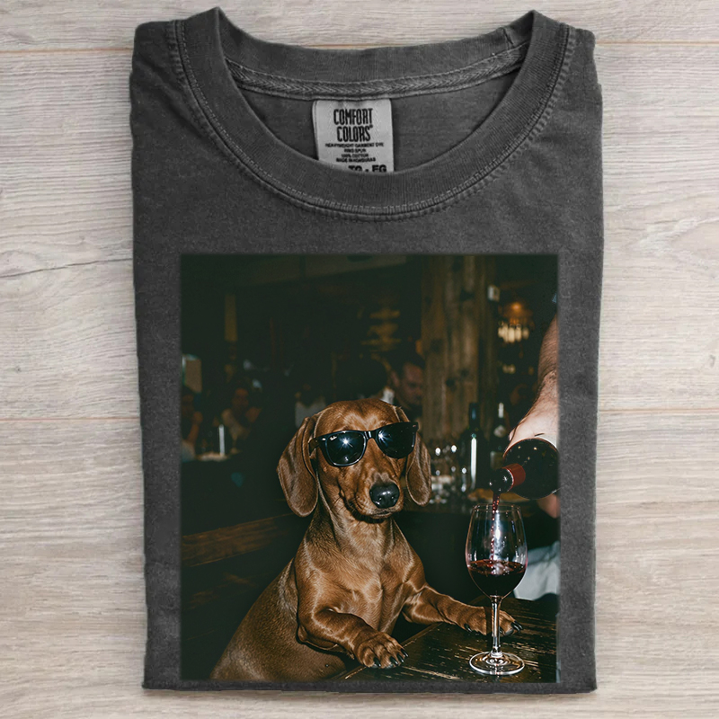 Dachshund Wine T-shirt