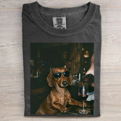 Dachshund Wine T-shirt