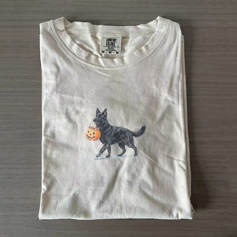 Black German Shepherd Halloween T-shirt