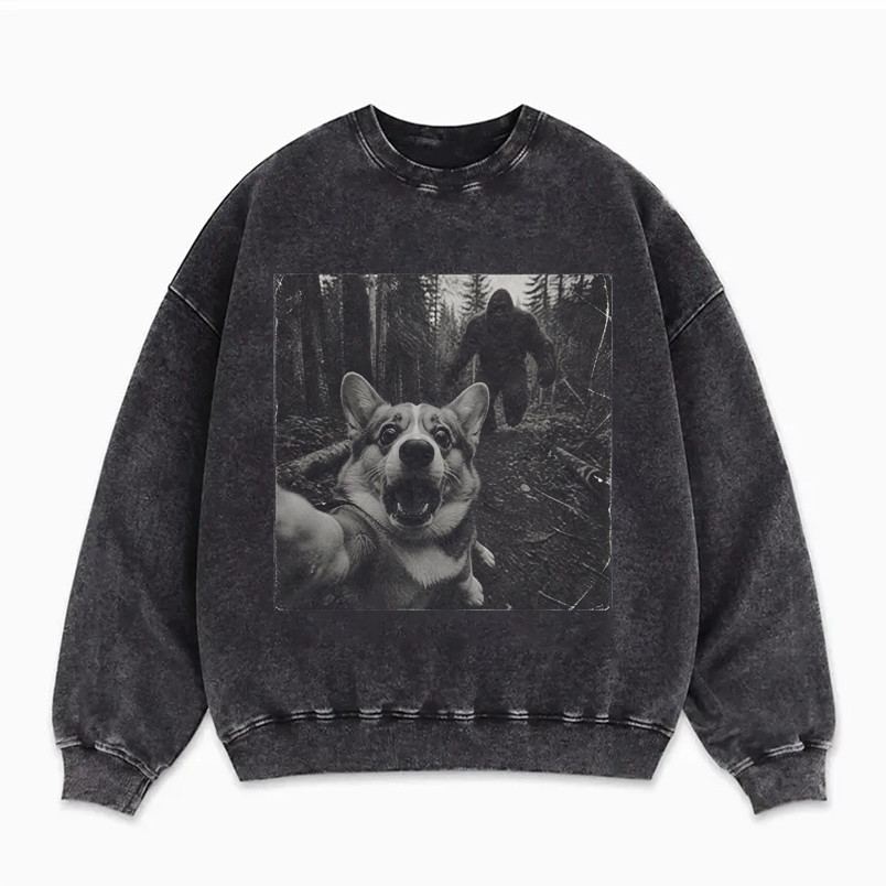 Funny Corgi And Bigfoot Sweatshirt