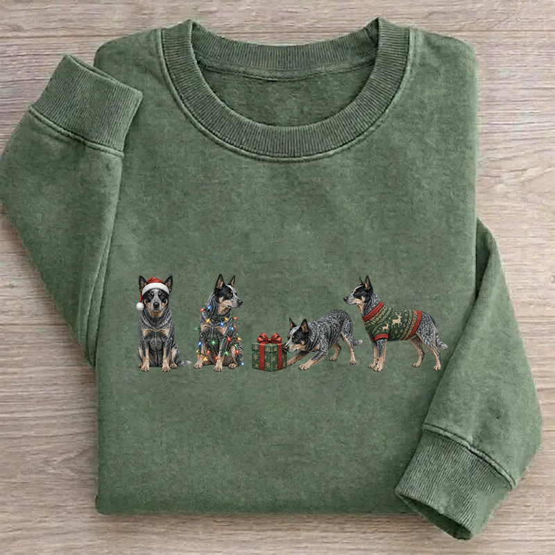 Christmas Blue Heeler Dog Sweatshirt