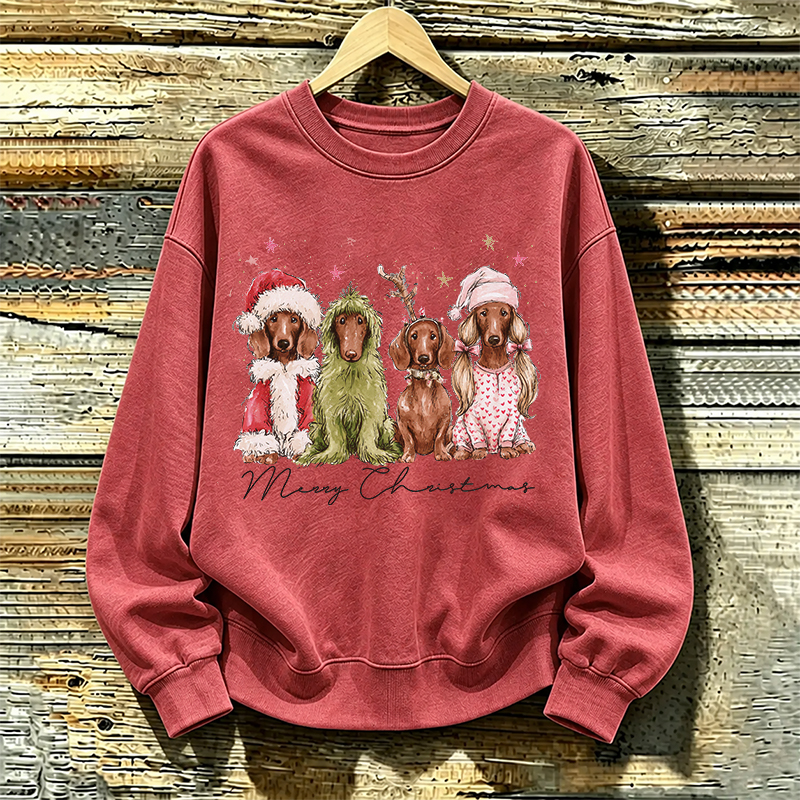 Dachshund Merry Christmas Sweatshirt