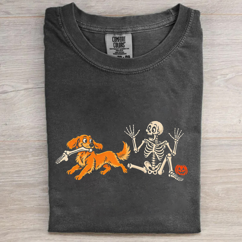 Funny Spooky Halloween Golden Retriever Dog T-shirt