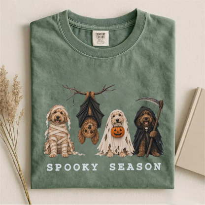 Spooky Season Halloween Goldendoodle Dog T-shirt