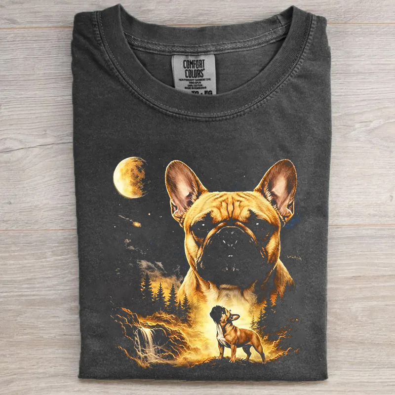 French Bulldog Howling to The Moon T-shirt