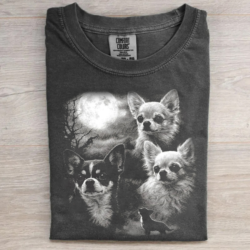 Chihuahua Full Moon Vintage T-shirt