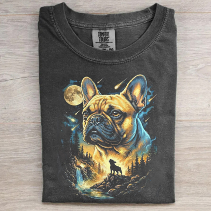 French Bulldog Howling Moon T-shirt