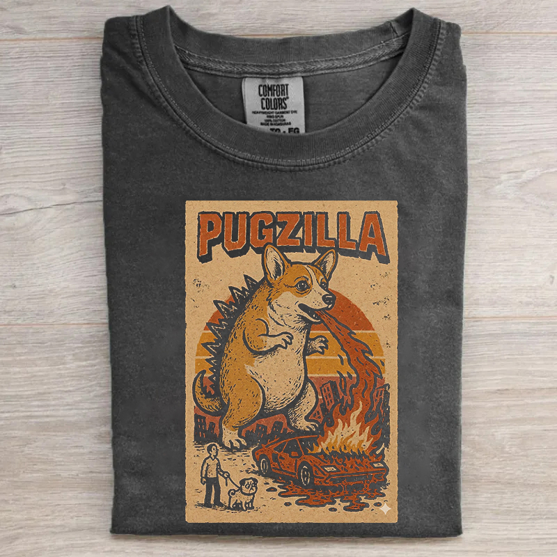 Funny Corgi Monster Vintage T-shirt