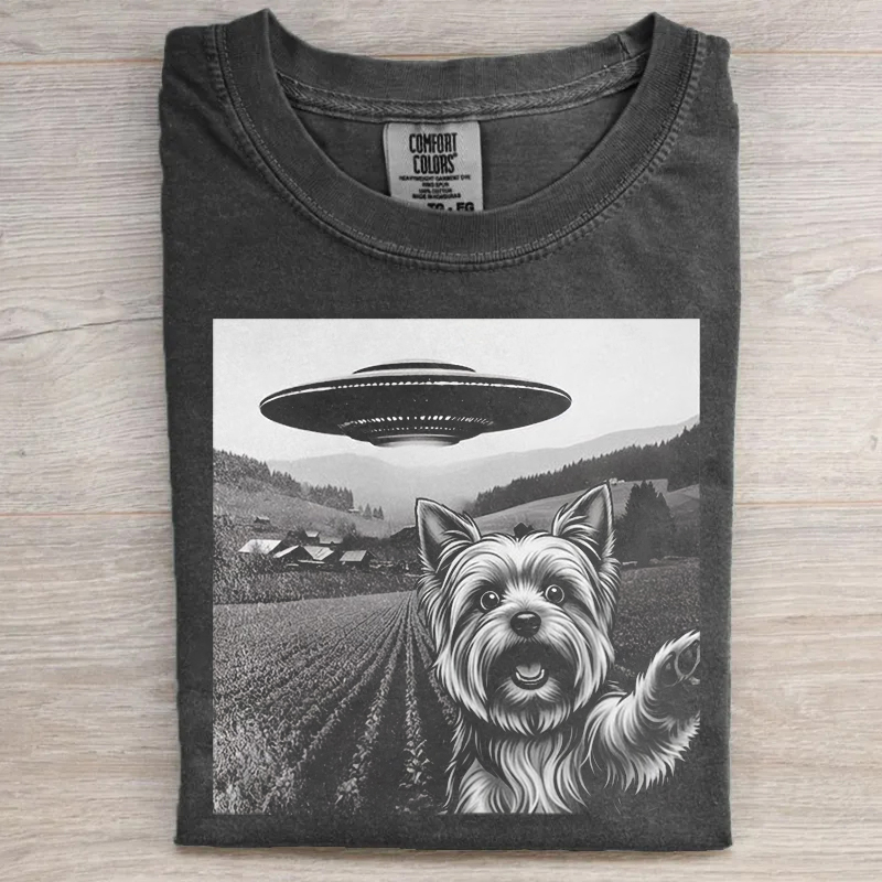 Yorkie UFO T-shirt
