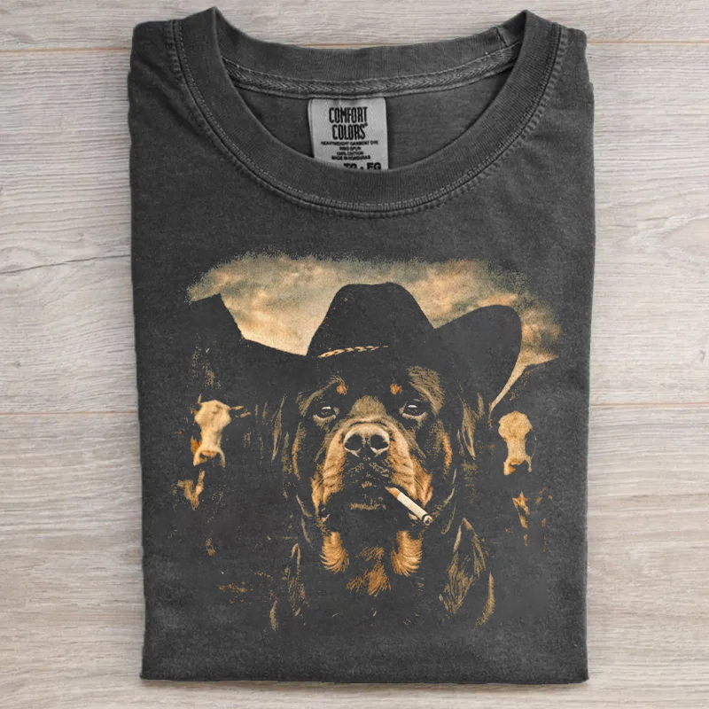 Rottweiler Western Graphic T-shirt