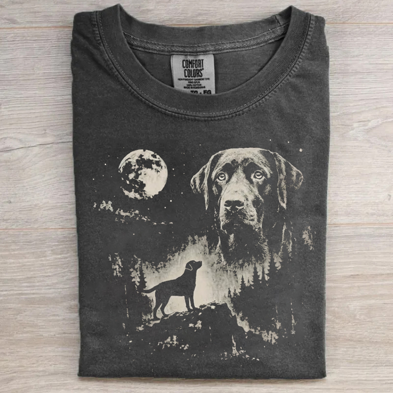 Labrador Retriever Moonlight Memorial Graphic T-shirt