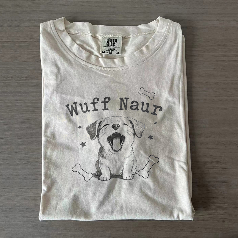 Funny Dog Wuff Naur Meme T-shirt