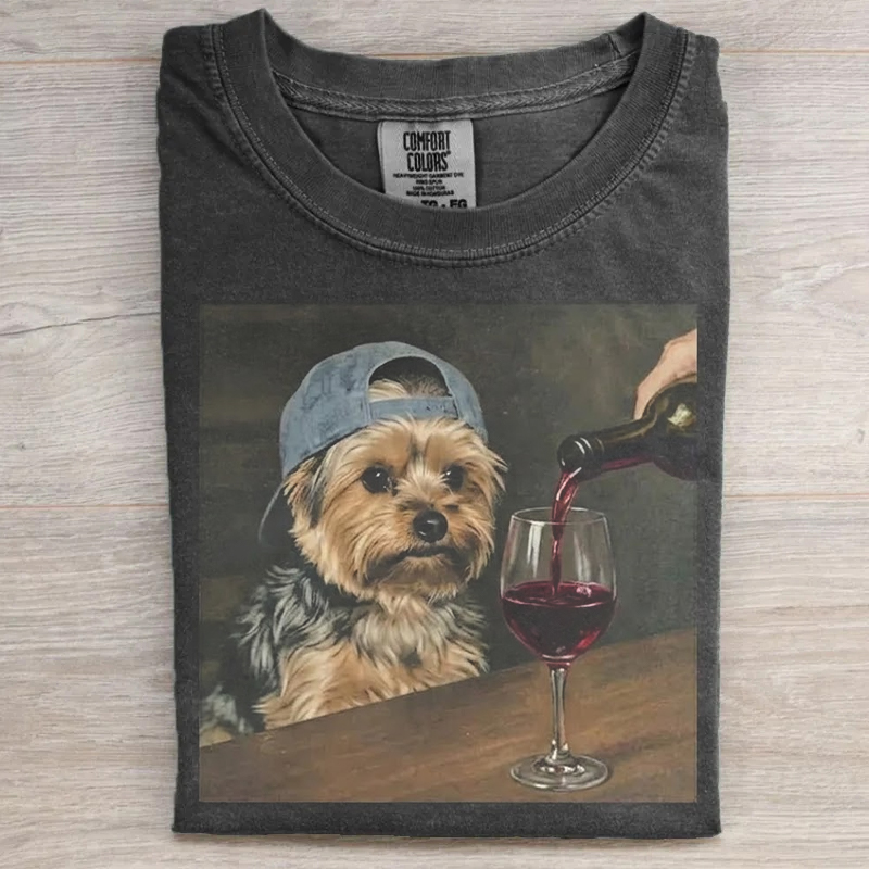 Yorkie Wine Lover T-shirt