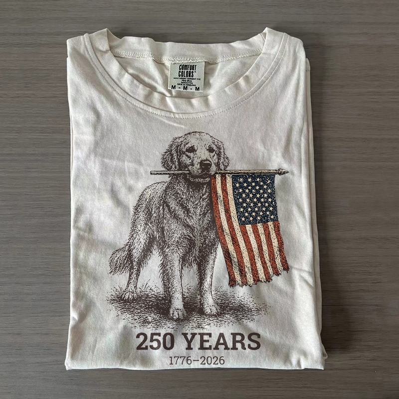 Golden Retriever Patriotic T-shirt