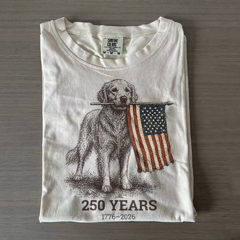 Golden Retriever Patriotic T-shirt