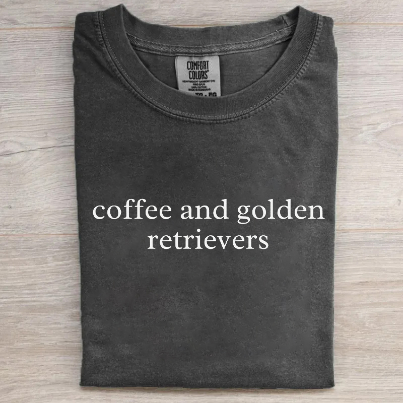 Coffee and Golden Retrievers T-shirt