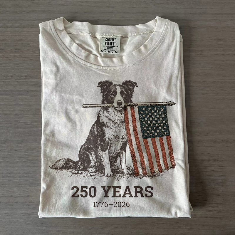 Patriotic Border Collie T-shirt