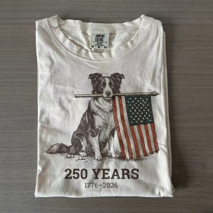 Patriotic Border Collie T-shirt