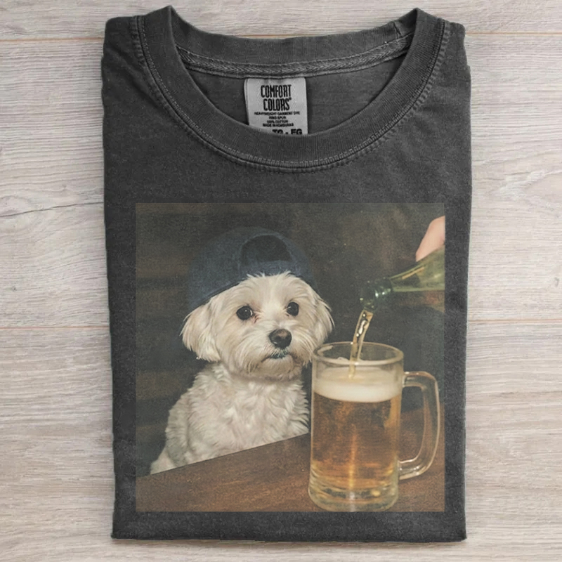 Maltese Drinking Beer T-shirt