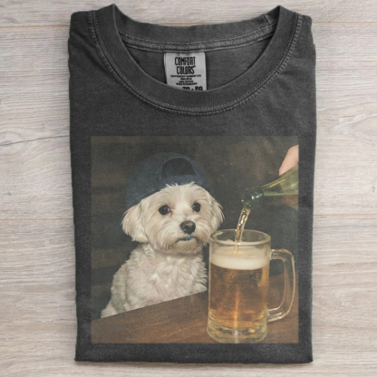 Maltese Drinking Beer T-shirt