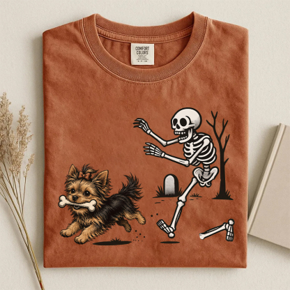 Halloween Yorkie Dog T-shirt