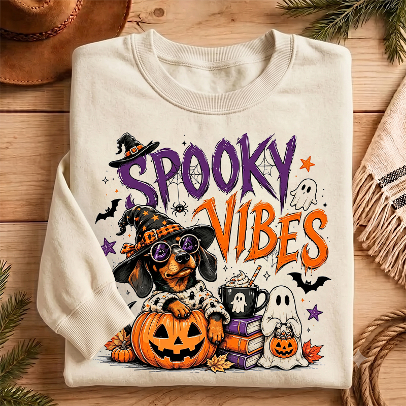 Spooky Vibes Dachshund Sweatshirt
