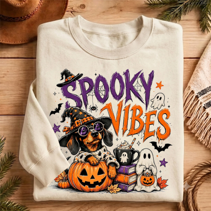 Spooky Vibes Dachshund Sweatshirt