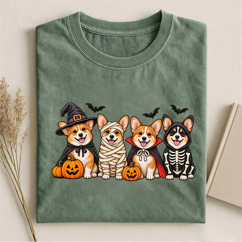 Cute Corgi Halloween T-shirt