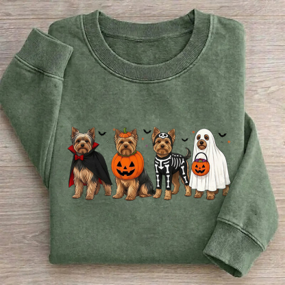 Funny Halloween Yorkie Dog Sweatshirt