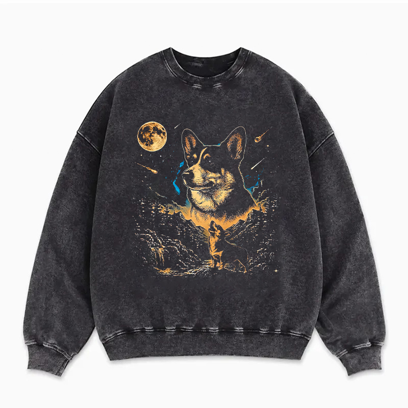 Corgi Howling Moon Sweatshirt