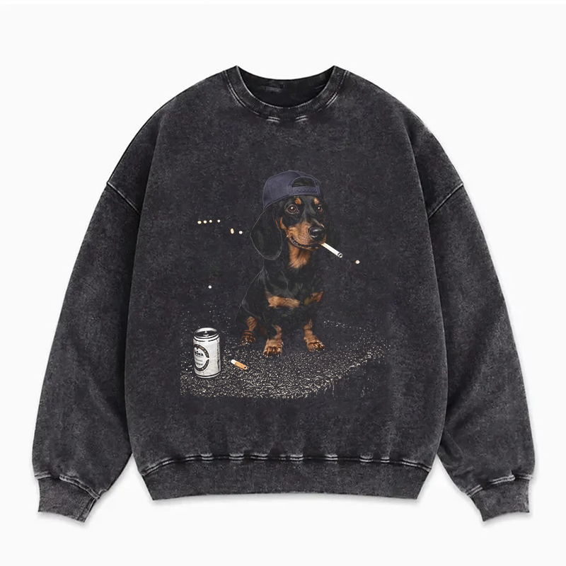 Dachshund Smoking Cig Sweatshirt