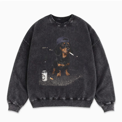 Dachshund Smoking Cig Sweatshirt