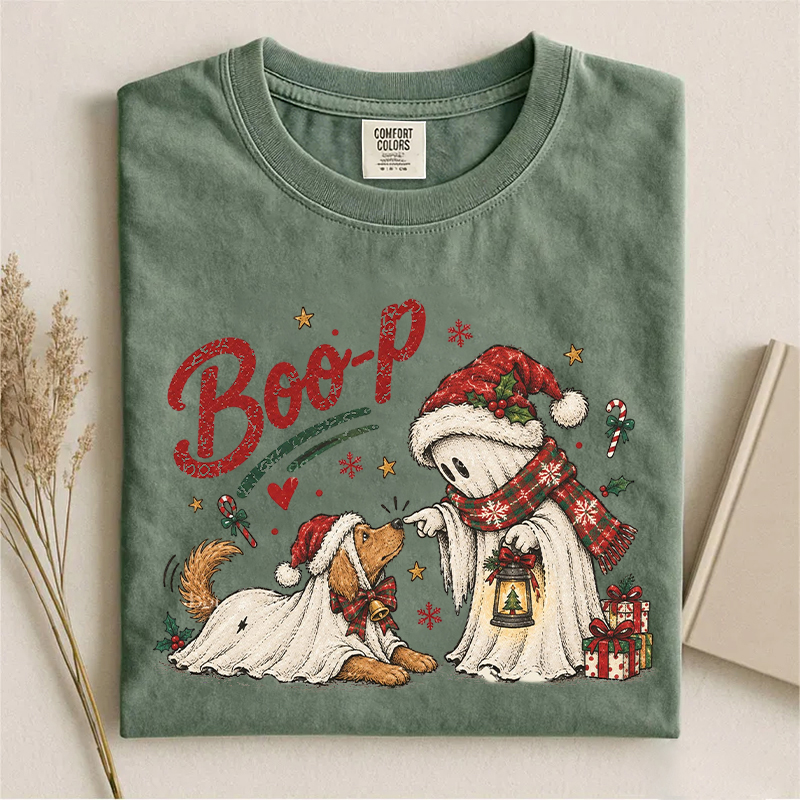 Christmas Ghost Golden Retriever Dog T-shirt