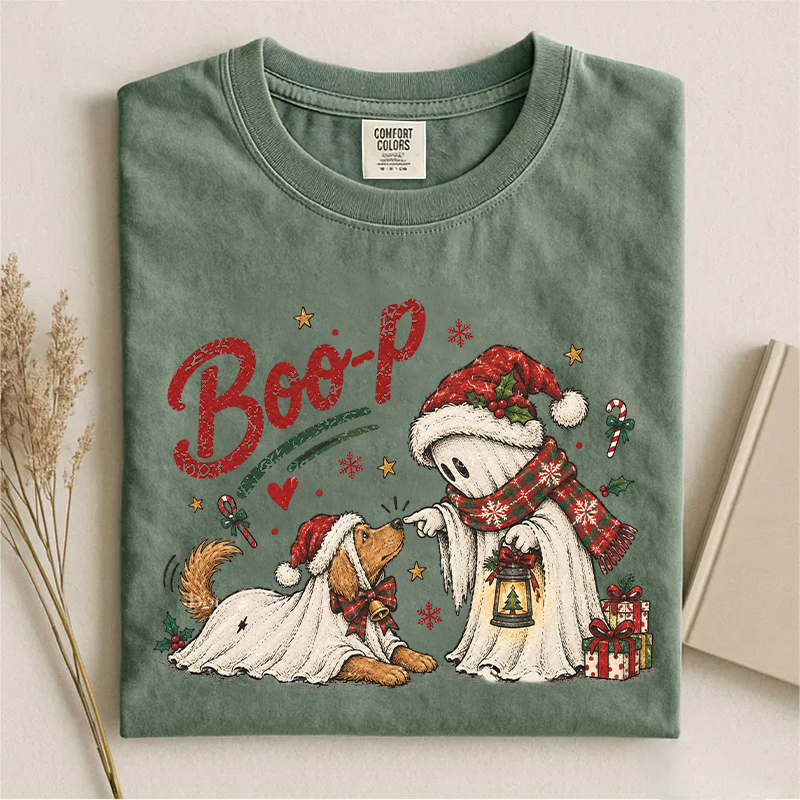 Christmas Ghost Golden Retriever Dog T-shirt