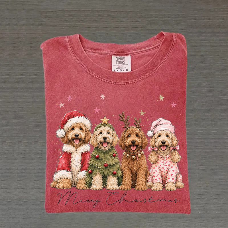 Merry Christmas Goldendoodle Dog T-shirt