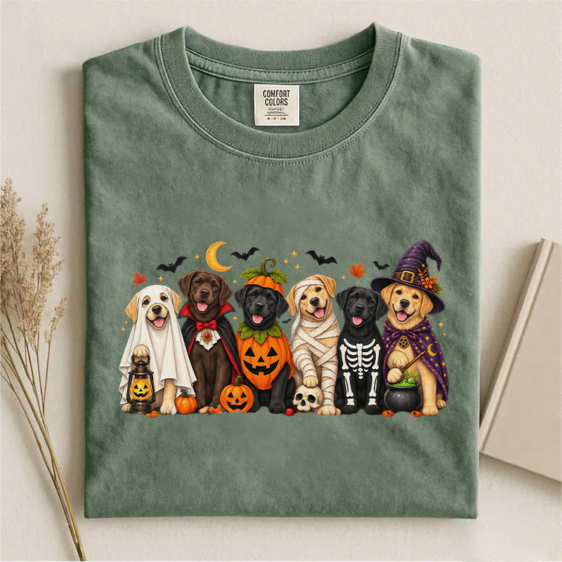 Spooky Halloween Labrador Retriever Dog T-shirt