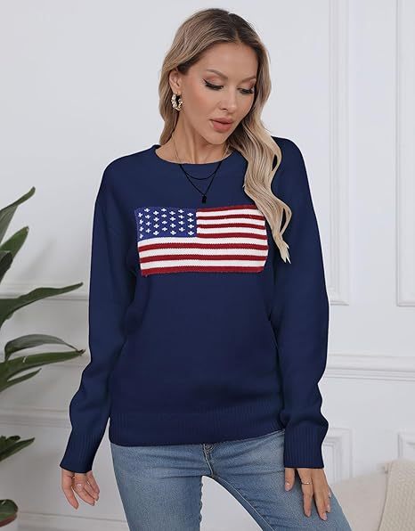 Women's fine knit long-sleeved crew neck pullover sweater