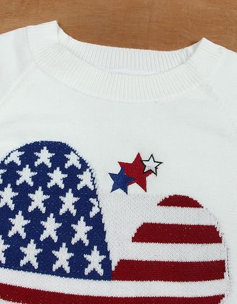 Women's Cute Heart-Shaped Pullover Sweater