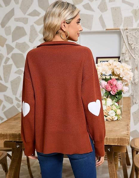 Women's Zippered Long Sleeve Pullover Sweater