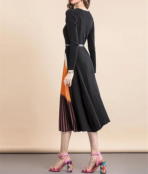 Robe en maille extensible pour femme