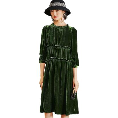 Robe élégante en velours pour femme