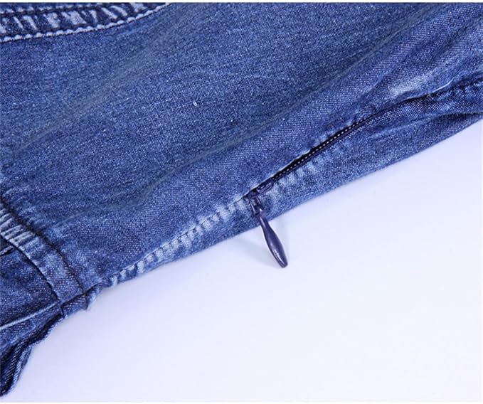 Robe en jean imprimée à manches mi-longues pour femme