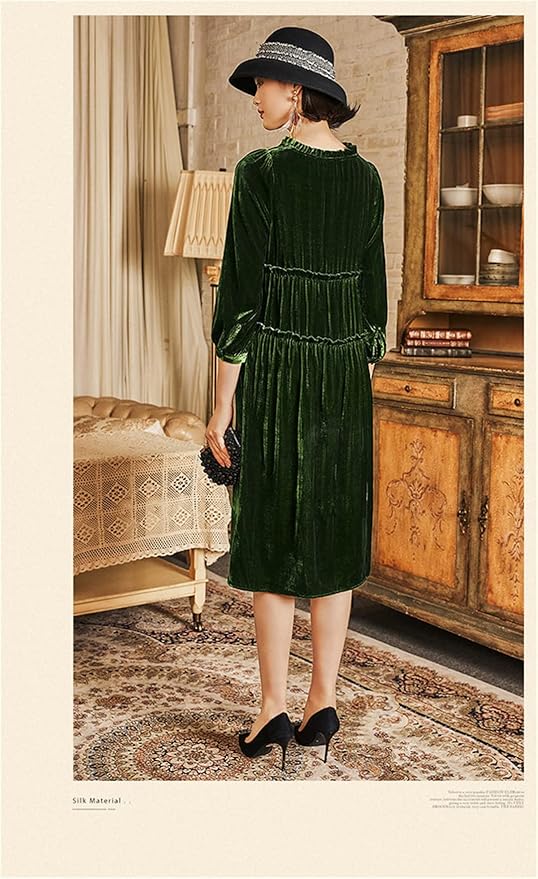 Robe élégante en velours pour femme