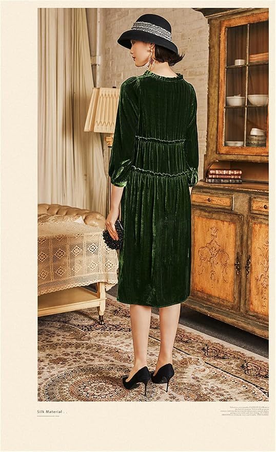 Robe élégante en velours pour femme