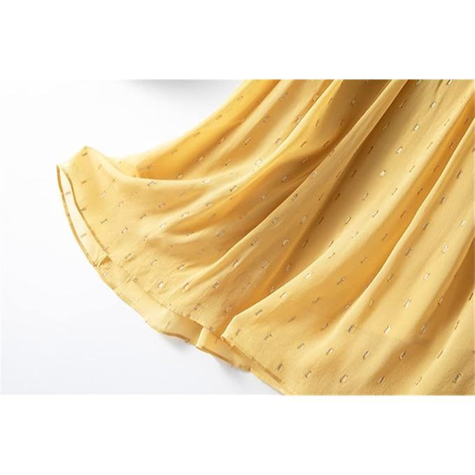 Robe de plage ample jaune pour femme