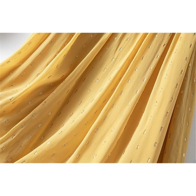 Robe de plage ample jaune pour femme