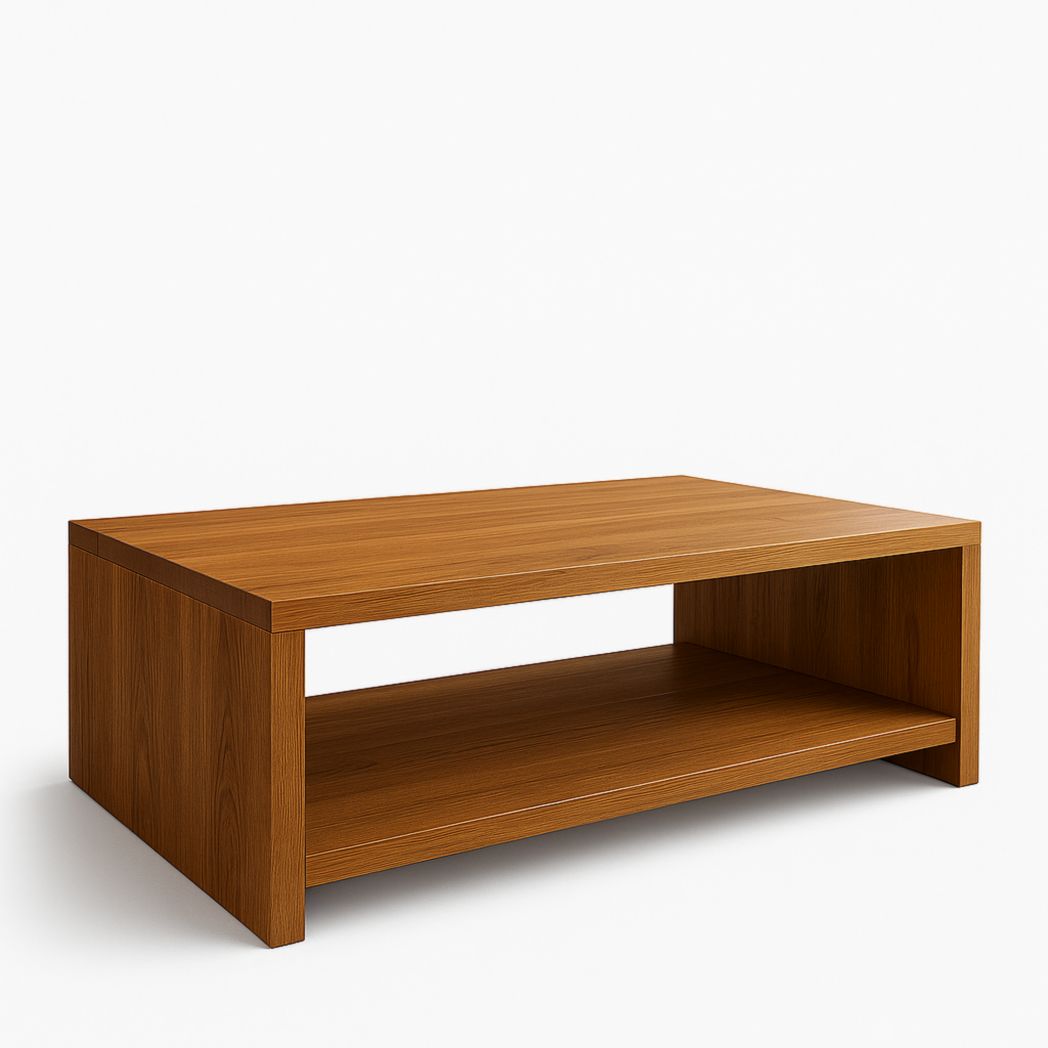 Mesa de Centro Rectangular Fibra de Madera Marrón 100x60x45 cm-Villageforms