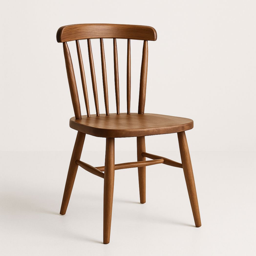 Silla de Madera de Roble Marrón Diseño Clasico 45x50x80 cm-Villageforms