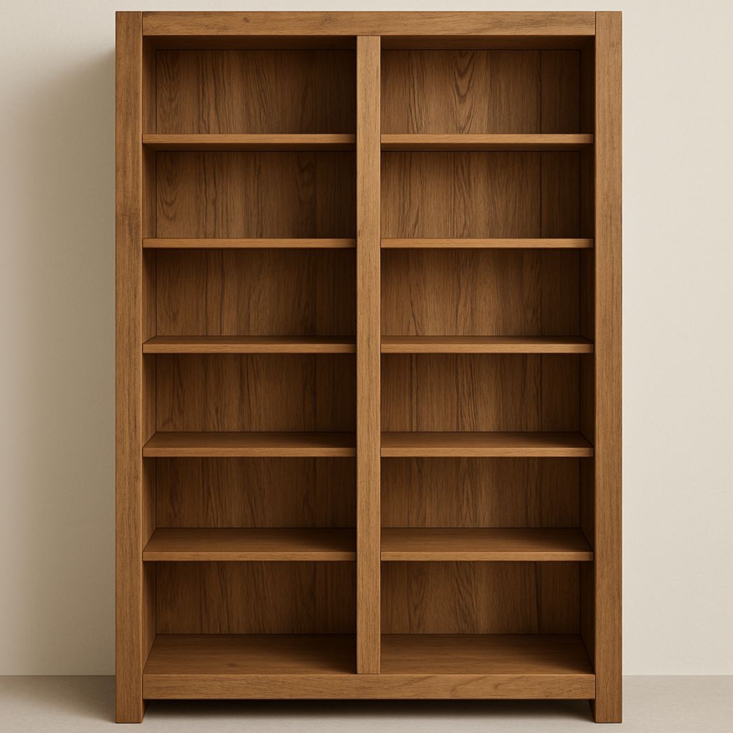 Estantería de Madera Maciza Roble 6 Estantes 180x120x35 cm-Villageforms