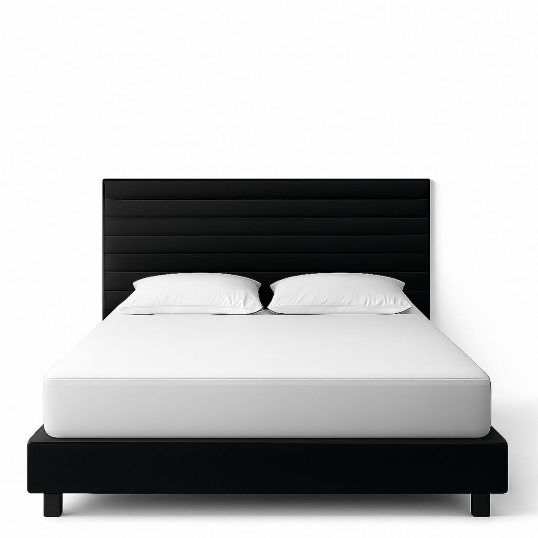 Cama Negra con Cabecero 200x160x120 cm-Villageforms